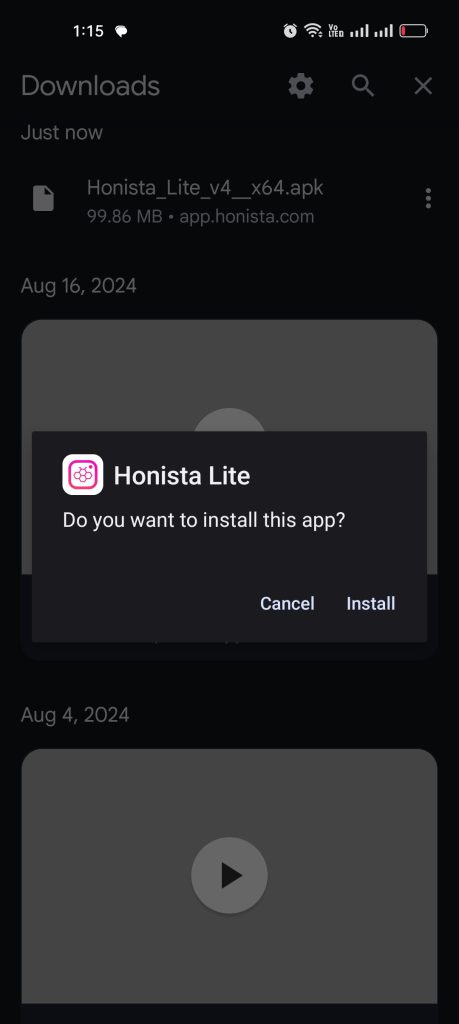 Honista Lite App